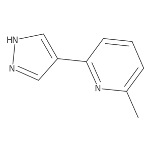 2-methyl-6-(1H-pyrazol-4-yl)pyridine结构式