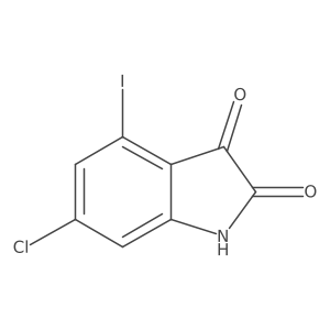 6-Chloro-4-iodoindoline-2,3-dione Structure
