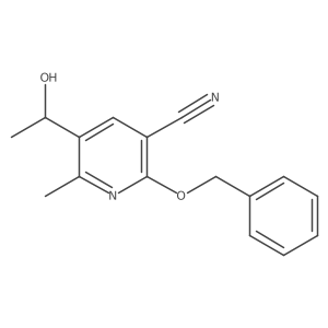 2-Benzyloxy-5-(1-hydroxyethyl)-6-methylpyridin-3-carbonitrile Structure