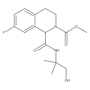 methyl 7-fluoro-1-((1-hydroxy-2-methylpropan-2-yl)carbamoyl)-3,4-dihydroisoquinoline-2(1H)-carboxylate结构式