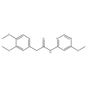 2-(3,4-dimethoxyphenyl)-N-(6-methoxypyrimidin-4-yl)acetamide结构式