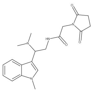 N-[2-(dimethylamino)-2-(1-methyl-1H-indol-3-yl)ethyl]-2-(2,5-dioxopyrrolidin-1-yl)acetamide结构式
