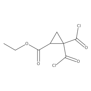 Ethyl 2,2-bis(chlorocarbonyl)cyclopropanecarboxylate Structure