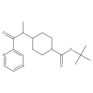 tert-Butyl 4-(N-methylpyrazine-2-carboxamido)piperidine-1-carboxylate Structure