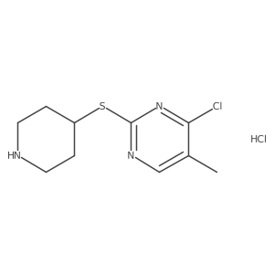 4-Chloro-5-methyl-2-(piperidin-4-ylthio)pyrimidine hydrochloride结构式