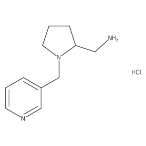 (1-(Pyridin-3-ylmethyl)pyrrolidin-2-yl)methanamine hydrochloride结构式