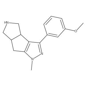 Rel-(3Bs,6As)-3-(3-Methoxyphenyl)-1-Methyl-3B,4,5,6,6A,7-Hexahydro-1H-Pyrrolo[3',4':3,4]Cyclopenta[1,2-C]Pyrazole结构式