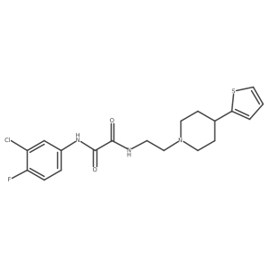 N'-(3-Chloro-4-fluorophenyl)-N-{2-[4-(thiophen-2-YL)piperidin-1-YL]ethyl}ethanediamide Structure