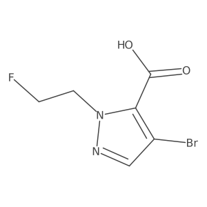 4-bromo-1-(2-fluoroethyl)-1H-pyrazole-5-carboxylic acid Structure
