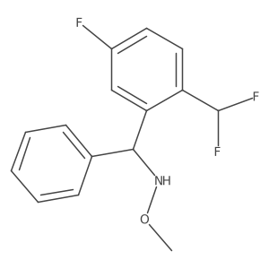 1-[2-(difluoromethyl)-5-fluorophenyl]-N-methoxy-1-phenylmethanamine Structure