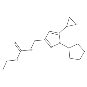 ethyl ((1-cyclopentyl-5-cyclopropyl-1H-pyrazol-3-yl)methyl)carbamate Structure