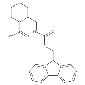 2-[({[(9H-fluoren-9-yl)methoxy]carbonyl}amino)methyl]cyclohexane-1-carboxylic acid Structure