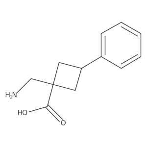 1-(Aminomethyl)-3-phenylcyclobutane-1-carboxylic acid Structure