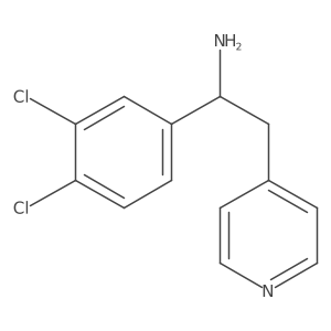 1-(3,4-Dichlorophenyl)-2-(pyridin-4-yl)ethan-1-amine Structure