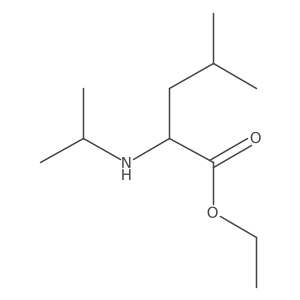 Ethyl 4-methyl-2-[(propan-2-yl)amino]pentanoate结构式