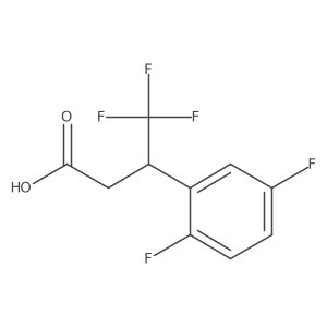 3-(2,5-Difluorophenyl)-4,4,4-trifluorobutanoic acid结构式