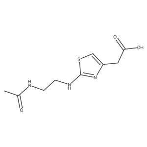 2-{2-[(2-Acetamidoethyl)amino]-1,3-thiazol-4-yl}acetic acid Structure