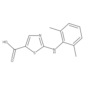 2-[(2,6-Dimethylphenyl)amino]-1,3-thiazole-5-carboxylic acid结构式