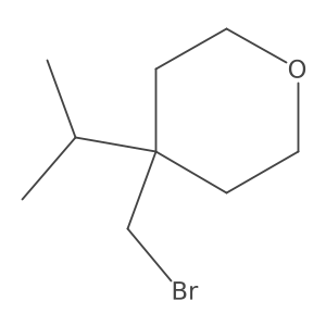 4-(Bromomethyl)-4-(propan-2-YL)oxane结构式