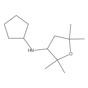 N-Cyclopentyl-2,2,5,5-tetramethyloxolan-3-amine Structure