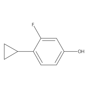 4-Cyclopropyl-3-fluorophenol结构式