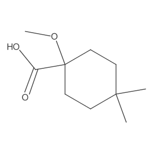 1-Methoxy-4,4-dimethylcyclohexane-1-carboxylic acid结构式