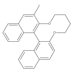 (14bS)-4,5,6,7-Tetrahydro-2-iododinaphtho[2,1-b:1 inverted exclamation marka,2 inverted exclamation marka-d][1,6]dioxecin Structure