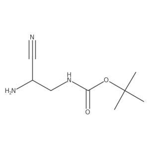 Tert-butyl (2-amino-2-cyanoethyl)carbamate结构式