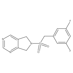 6-((3,5-difluorobenzyl)sulfonyl)-6,7-dihydro-5H-pyrrolo[3,4-d]pyrimidine结构式