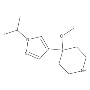 4-(1-Isopropyl-1H-pyrazol-4-yl)-4-methoxypiperidine Structure