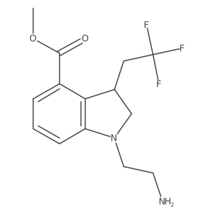 Methyl 1-(2-aminoethyl)-3-(2,2,2-trifluoroethyl)-2,3-dihydroindole-4-carboxylate Structure