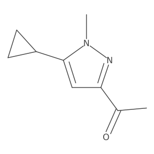 1-(5-Cyclopropyl-1-methyl-1H-pyrazol-3-yl)ethanone Structure