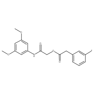 [(3,5-Dimethoxyphenyl)carbamoyl]methyl 2-(3-fluorophenyl)acetate Structure