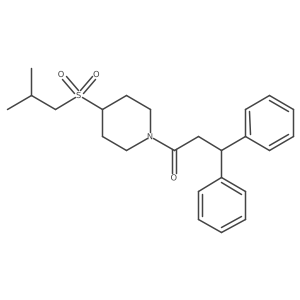 1-(4-(Isobutylsulfonyl)piperidin-1-yl)-3,3-diphenylpropan-1-one结构式