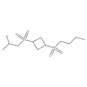 1-(Butylsulfonyl)-3-(isobutylsulfonyl)azetidine Structure