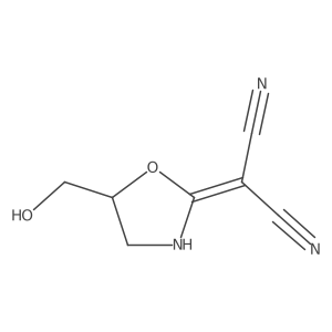 2-[5-(Hydroxymethyl)-1,3-oxazolidin-2-ylidene]malononitrile结构式