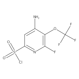 4-Amino-6-fluoro-5-(trifluoromethoxy)pyridine-2-sulfonyl chloride Structure