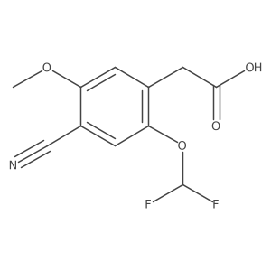 2-(4-Cyano-2-(difluoromethoxy)-5-methoxyphenyl)acetic acid结构式