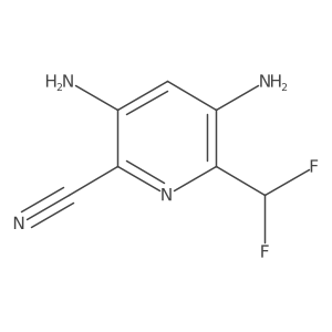 3,5-Diamino-6-(difluoromethyl)picolinonitrile结构式
