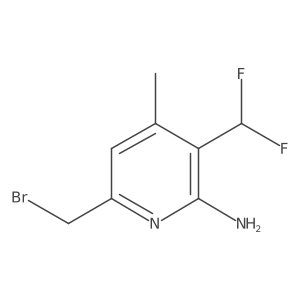 6-(Bromomethyl)-3-(difluoromethyl)-4-methylpyridin-2-amine Structure