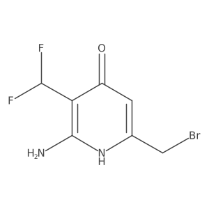 2-Amino-6-(bromomethyl)-3-(difluoromethyl)pyridin-4-ol Structure