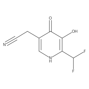 2-(Difluoromethyl)-3,4-dihydroxypyridine-5-acetonitrile Structure