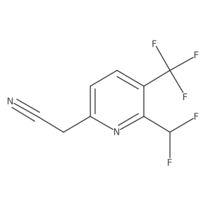 2-(Difluoromethyl)-3-(trifluoromethyl)pyridine-6-acetonitrile结构式