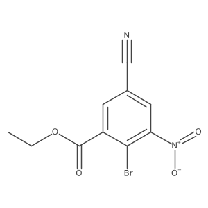 Ethyl 2-bromo-5-cyano-3-nitrobenzoate结构式