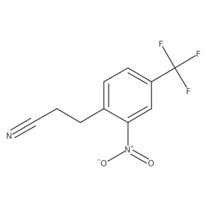 3-[2-Nitro-4-(trifluoromethyl)phenyl]propanenitrile Structure