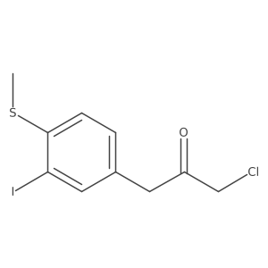 1-Chloro-3-(3-iodo-4-(methylthio)phenyl)propan-2-one结构式