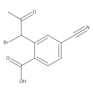2-(1-Bromo-2-oxopropyl)-4-cyanobenzoic acid结构式