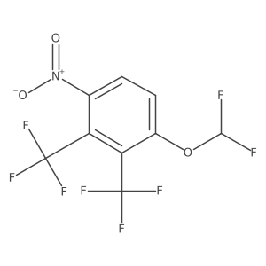 1,2-Bis(trifluoromethyl)-3-(difluoromethoxy)-6-nitrobenzene结构式