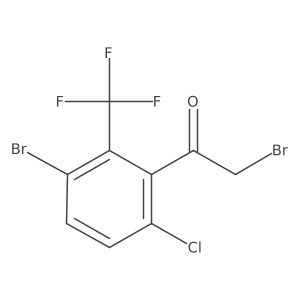 3'-Bromo-6'-chloro-2'-(trifluoromethyl)phenacyl bromide结构式