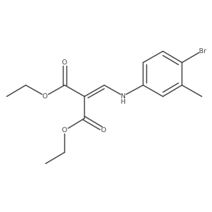 Diethyl 2-(((4-bromo-3-methylphenyl)amino)methylene)malonate Structure